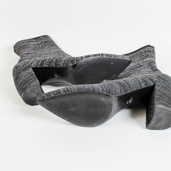 Kenneth Cole ALORA Black Shimmer Knit Sock Bootie Size 10M - Picture 5 of 9